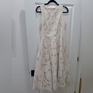 Ted Baker | Tie the Knot - Ivory Lace Fit-and-Flare Dress with Blush Lining